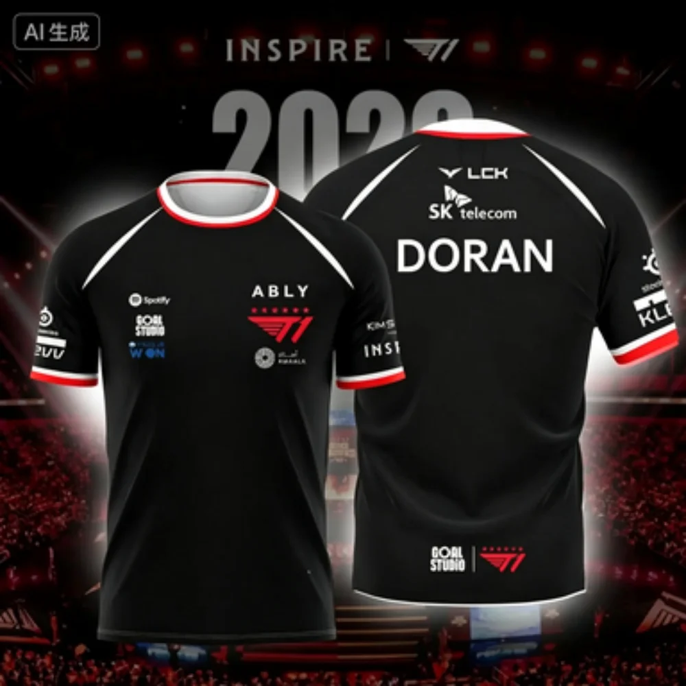telecom Team PEYZ Player Esports Match Jersey Short-sleeve Sports T-shirt