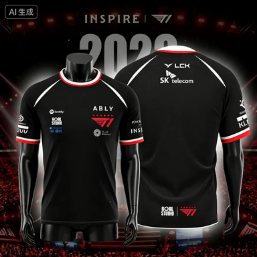 telecom Team PEYZ Player Esports Match Jersey Short-sleeve Sports T-shirt