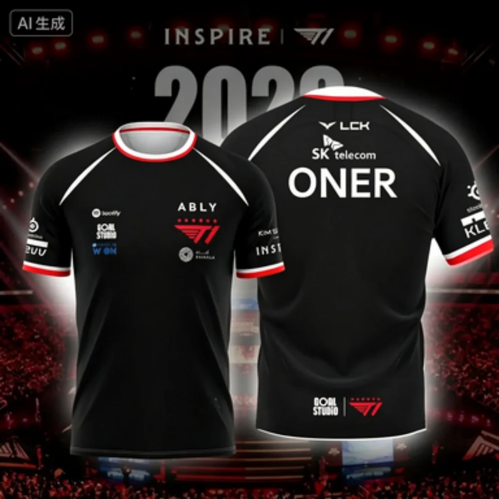 telecom Team PEYZ Player Esports Match Jersey Short-sleeve Sports T-shirt