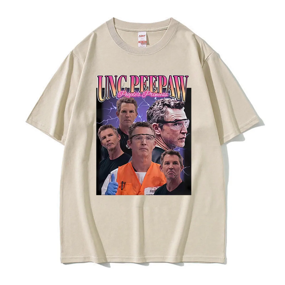 Unc Peepaw People's Princess Vintage Jack Abbott Funny Tee Shirt Men's Clothing Fashion Short Sleeve T Shirt Man Casual T-shirts