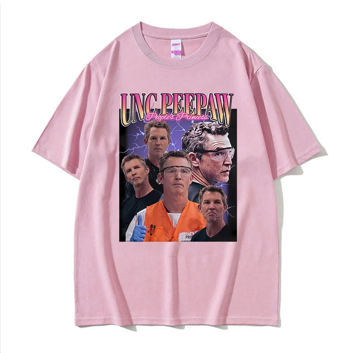 Unc Peepaw People's Princess Vintage Jack Abbott Funny Tee Shirt Men's Clothing Fashion Short Sleeve T Shirt Man Casual T-shirts