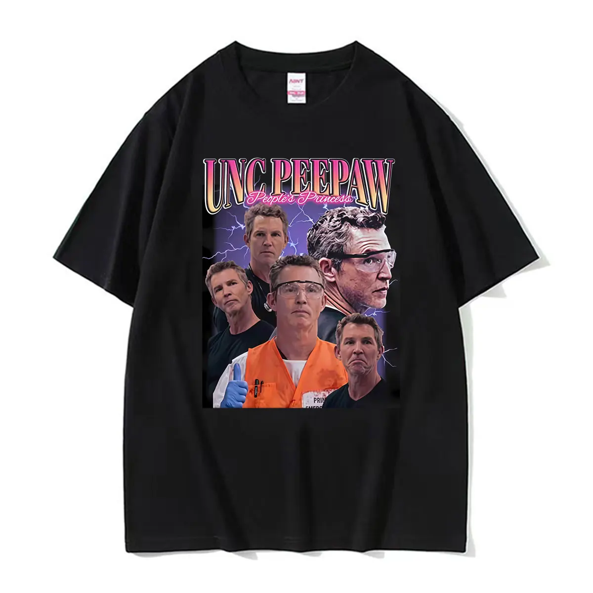 Unc Peepaw People's Princess Vintage Jack Abbott Funny Tee Shirt Men's Clothing Fashion Short Sleeve T Shirt Man Casual T-shirts