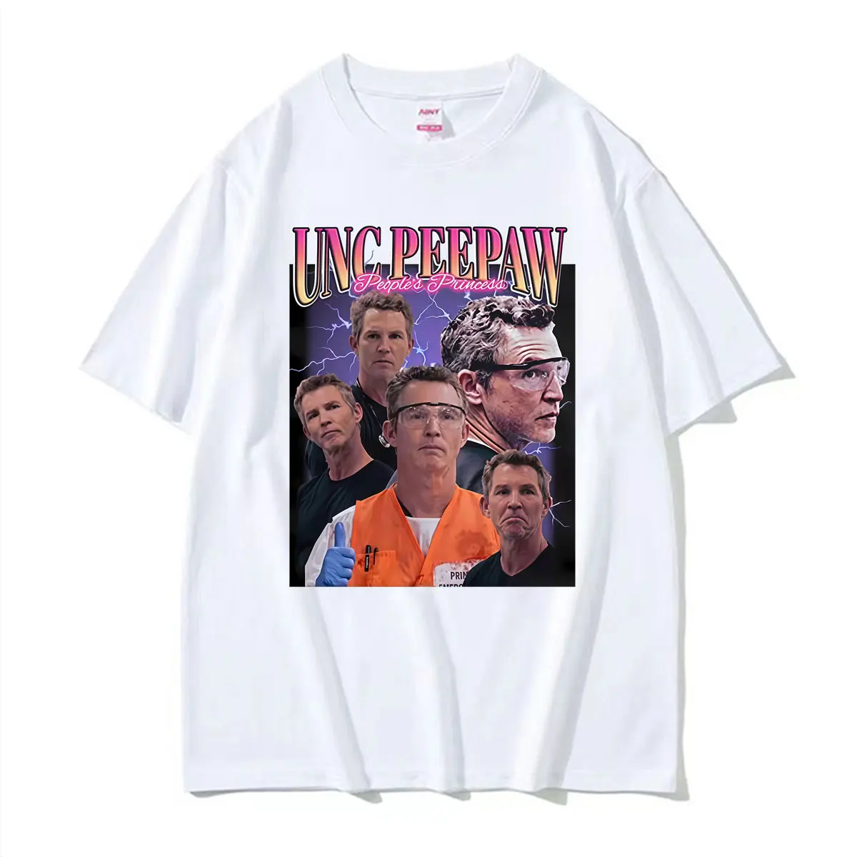 Unc Peepaw People's Princess Vintage Jack Abbott Funny Tee Shirt Men's Clothing Fashion Short Sleeve T Shirt Man Casual T-shirts