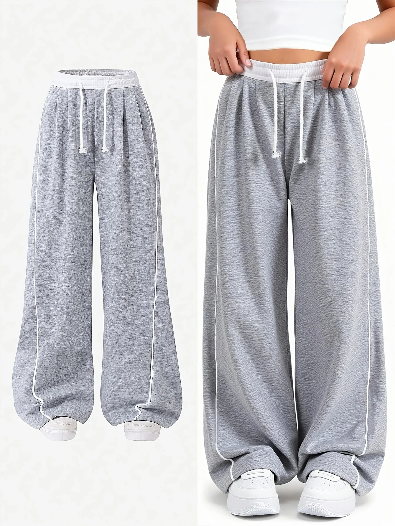 Summer New Style Loose Casual Sports Pants for Teenage Girls, Solid Color Fashionable Loose Casual Pants Suitable for Children Aged 5-13, Versatile Clothing for Home, School, and Outings