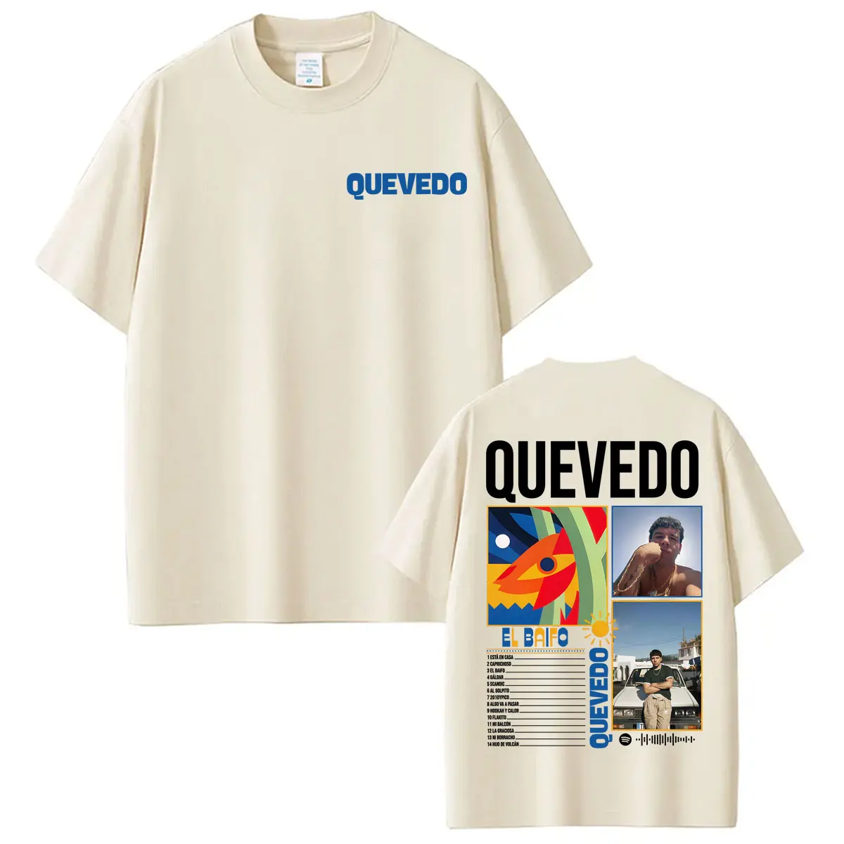 Rapper Quevedo 2026 EL BAIFO Graphic T-shirts for Men Women Harajuku Vintage Gothic T Shirt Casual 100% Cotton Oversized T-shirt