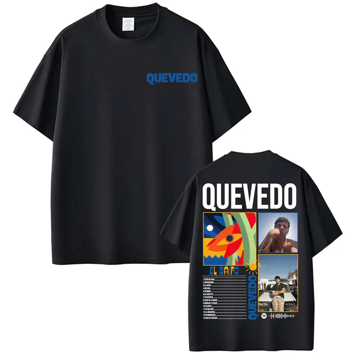 Rapper Quevedo 2026 EL BAIFO Graphic T-shirts for Men Women Harajuku Vintage Gothic T Shirt Casual 100% Cotton Oversized T-shirt