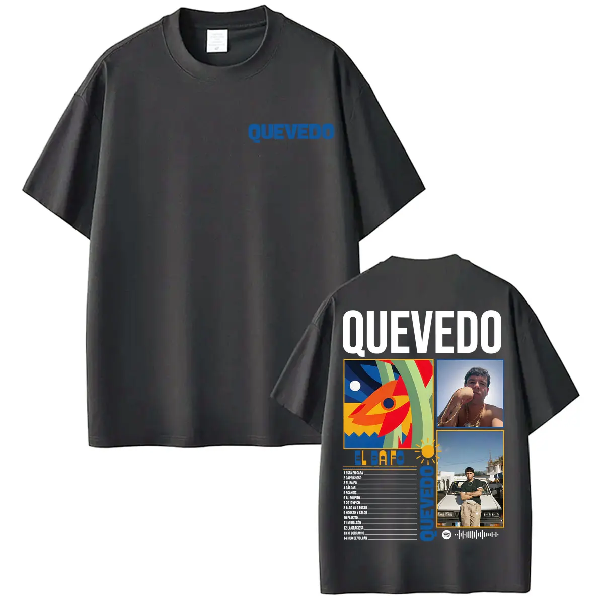 Rapper Quevedo 2026 EL BAIFO Graphic T-shirts for Men Women Harajuku Vintage Gothic T Shirt Casual 100% Cotton Oversized T-shirt