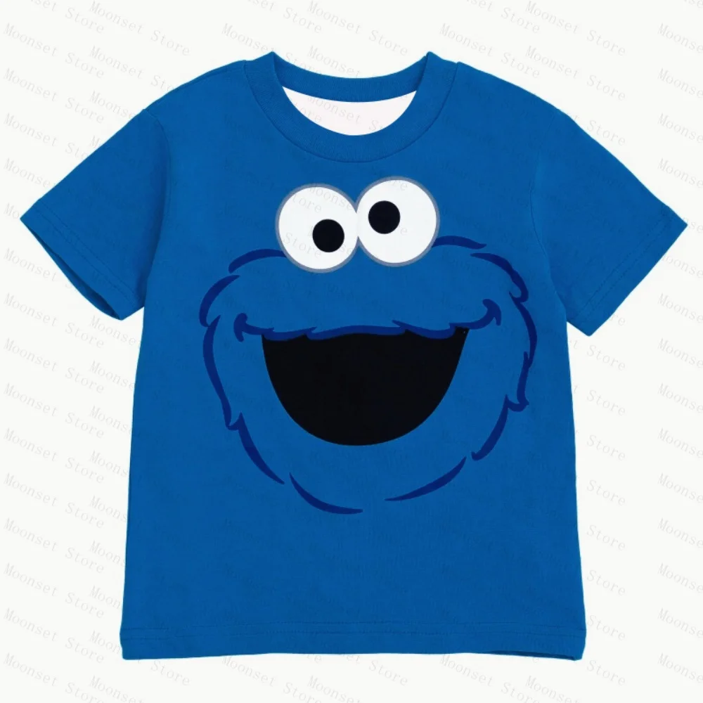 Sesame Street Toddler Boy Girl T-Shirts Elmo Oscar Big Bird Cookie Monster Cute Cartoon Character Men's Shirts Woman t-shirts