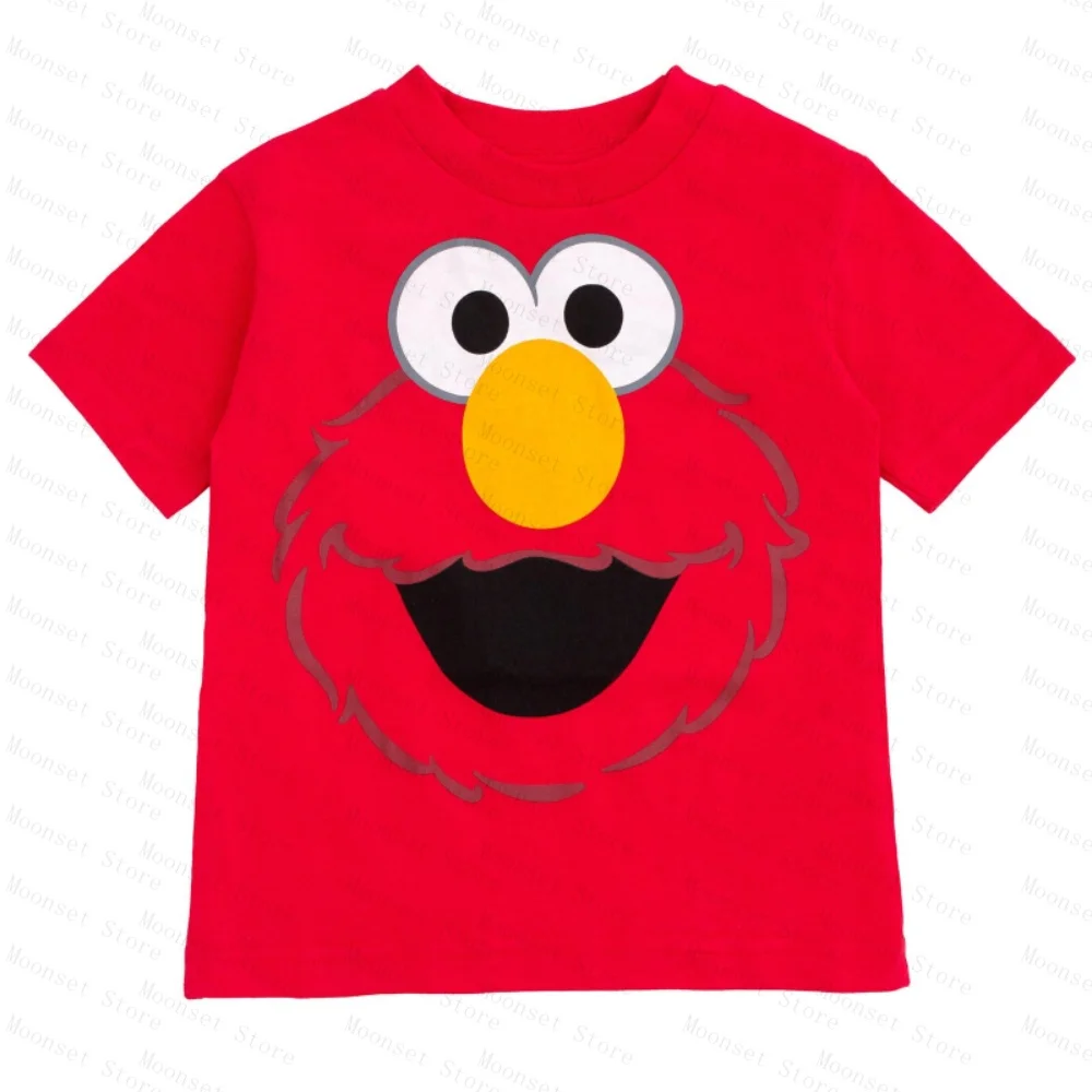 Sesame Street Toddler Boy Girl T-Shirts Elmo Oscar Big Bird Cookie Monster Cute Cartoon Character Men's Shirts Woman t-shirts