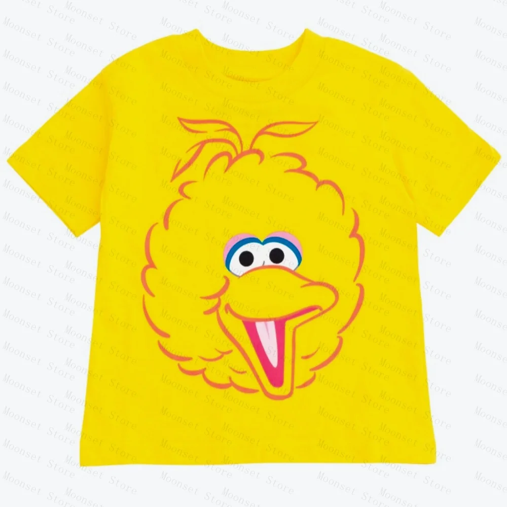 Sesame Street Toddler Boy Girl T-Shirts Elmo Oscar Big Bird Cookie Monster Cute Cartoon Character Men's Shirts Woman t-shirts