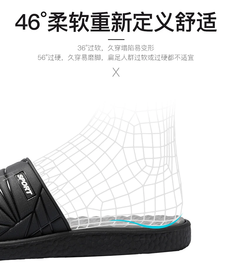 Fashion Mens Acupressure Massage Slippers Home Indoor Slides Sleeper Comfortable Men's Slide Slipper for House Room Foot Massage