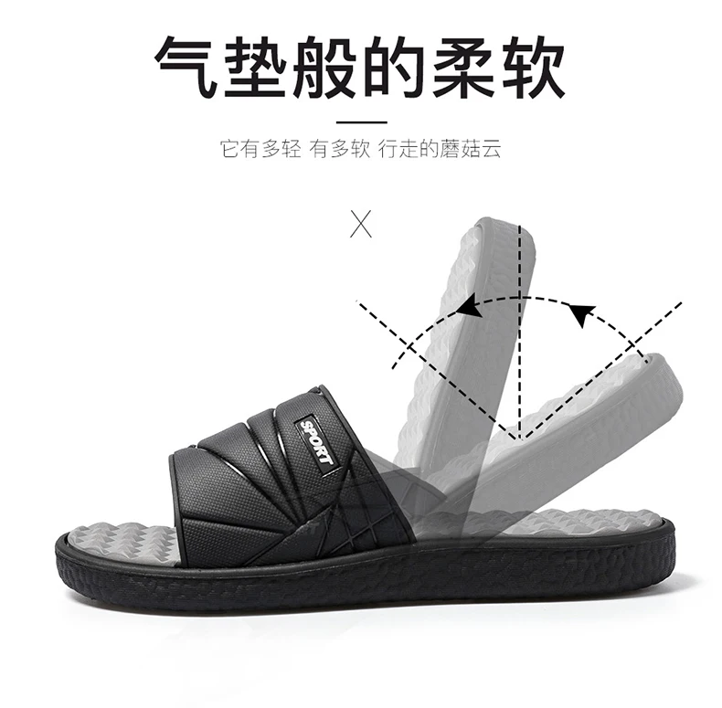Fashion Mens Acupressure Massage Slippers Home Indoor Slides Sleeper Comfortable Men's Slide Slipper for House Room Foot Massage