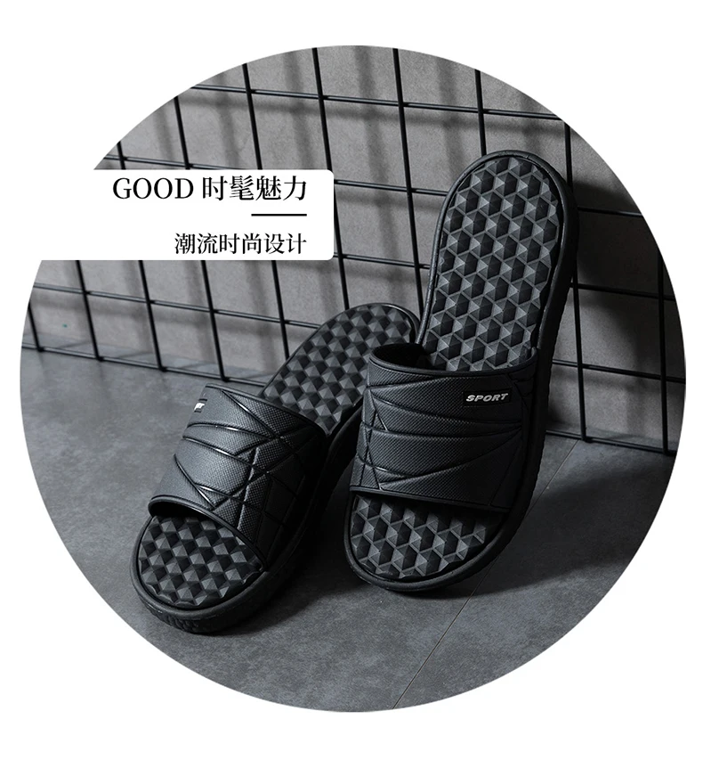 Fashion Mens Acupressure Massage Slippers Home Indoor Slides Sleeper Comfortable Men's Slide Slipper for House Room Foot Massage