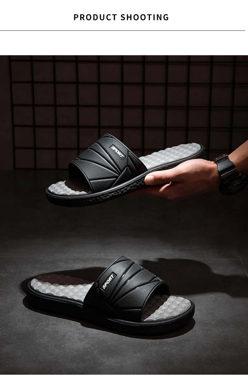 Fashion Mens Acupressure Massage Slippers Home Indoor Slides Sleeper Comfortable Men's Slide Slipper for House Room Foot Massage