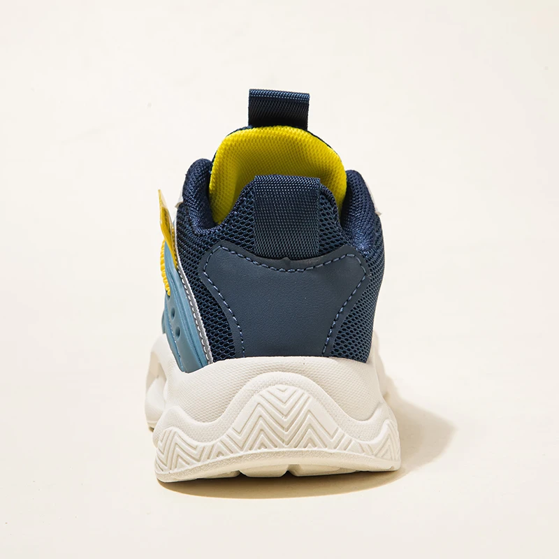 Boys' & Girls' Fashion Chunky Trainers Color-Blocked Sneakers with Rotary Buckle Closure