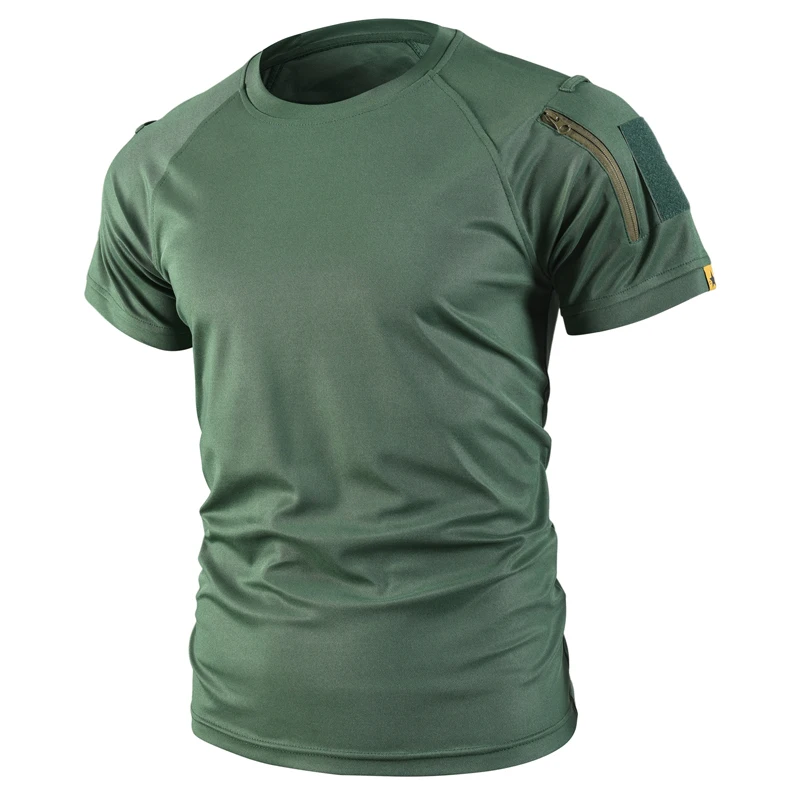 Men's Summer T-Shirt Camping Hiking Trekking Tops Running Climbing Gym Breathable Pullover Casual Cargo Training Quick Dry Shirt