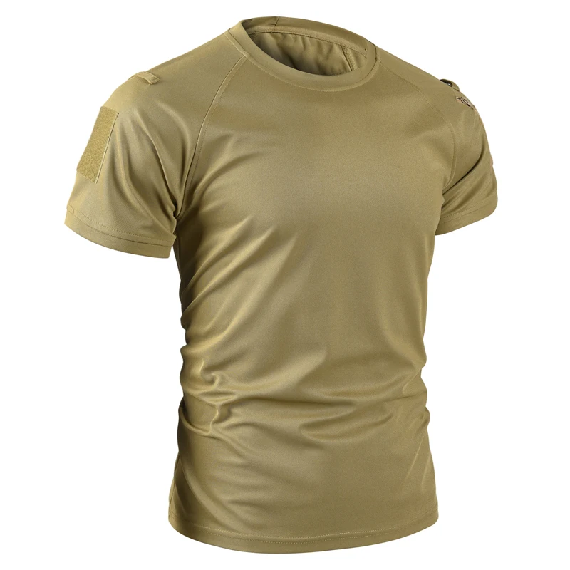 Men's Summer T-Shirt Camping Hiking Trekking Tops Running Climbing Gym Breathable Pullover Casual Cargo Training Quick Dry Shirt