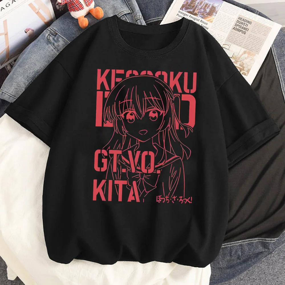 Bocchi The Rock Shirt Teen 2000s Kawaii Grunge 80s Punk Vintage Tshirt Gothic Hip Hop Y2k Punk Classic Grunge Harajuku Tees