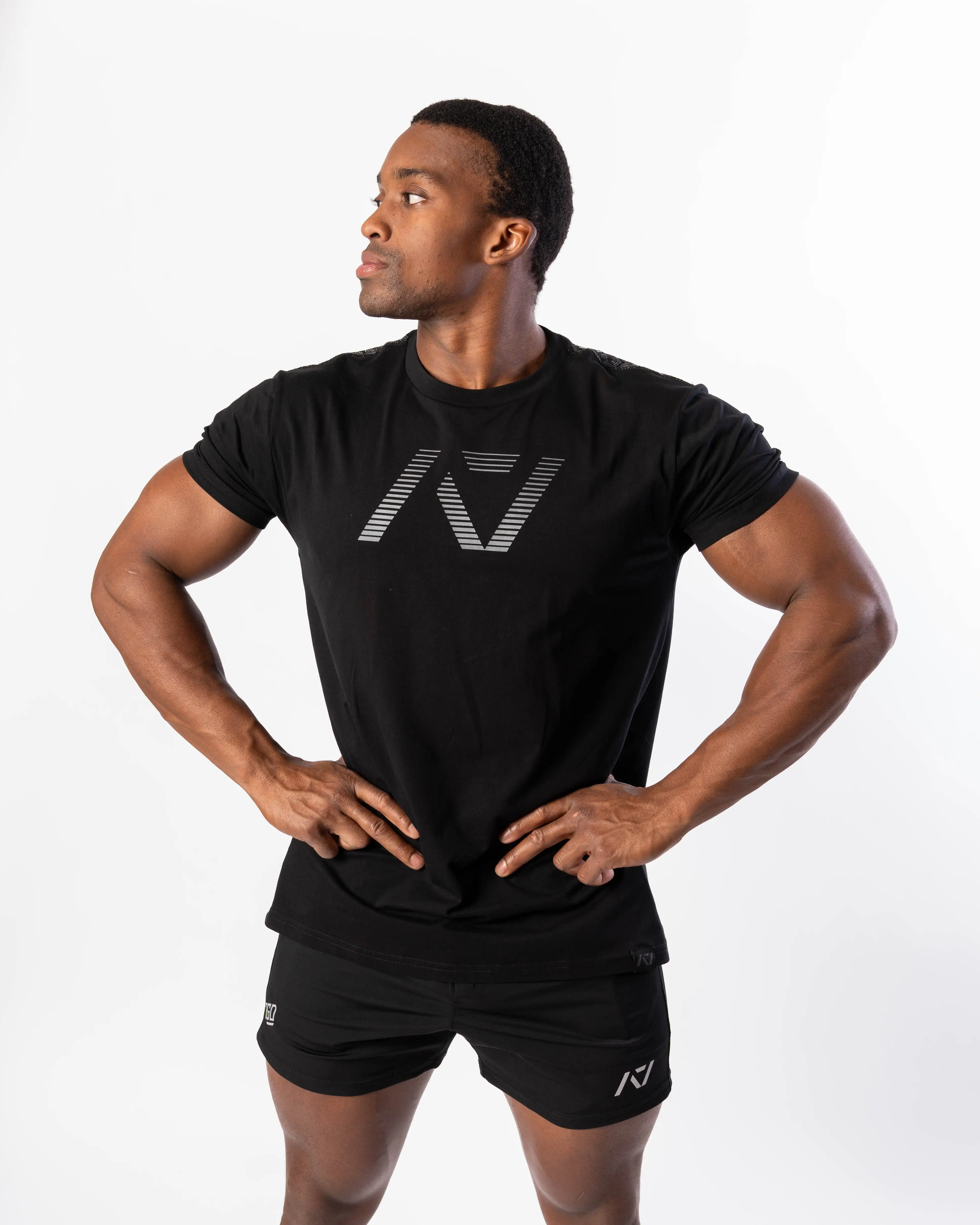 GYM A7 Bench Press Shirt _ Stealth True-Fit Bar Grip Tee High-end Luxury Unisex Style Both of Men and Women