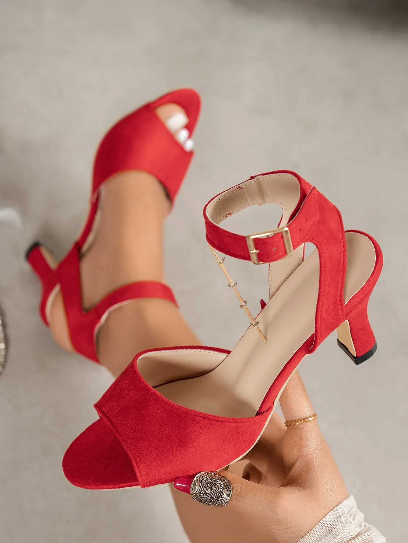 2026 New Trend Women Sandals Fashion Summer Fish Mouth Sandals Women Sexy Solid Color Comfortable High Heels Shoes for Women