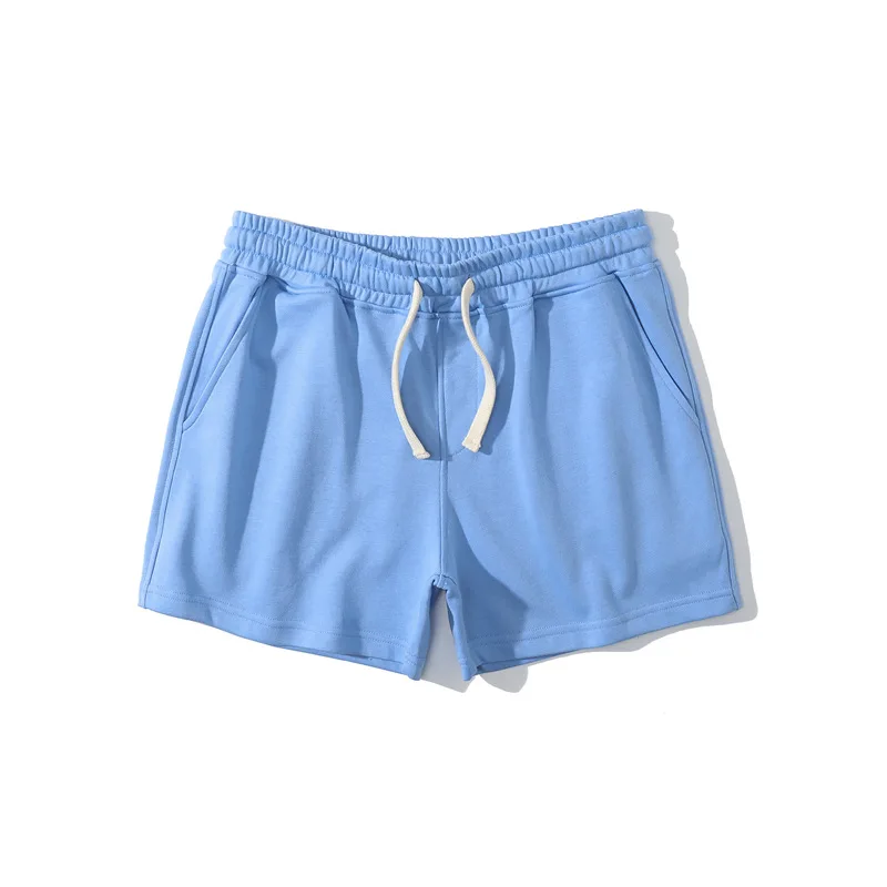 Comfortable Cotton Shorts Men's Casual Micro-elastic Elastic Belt Drawstring Shorts Fitness Training Comfortable And Fashionable