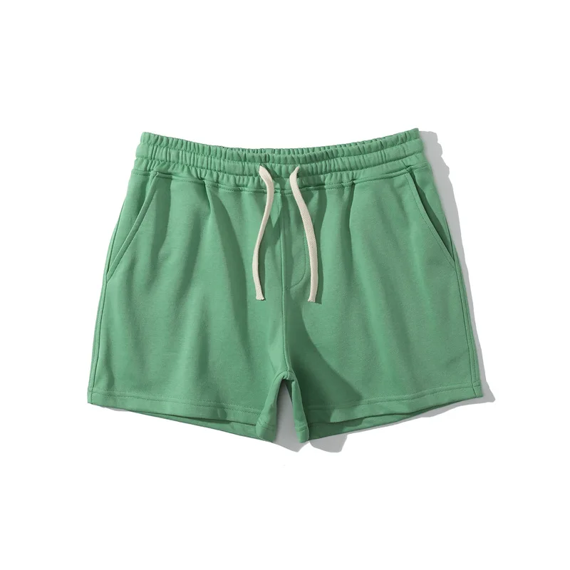 Comfortable Cotton Shorts Men's Casual Micro-elastic Elastic Belt Drawstring Shorts Fitness Training Comfortable And Fashionable