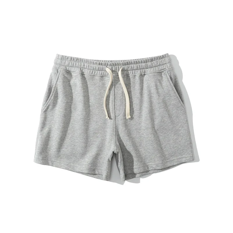 Comfortable Cotton Shorts Men's Casual Micro-elastic Elastic Belt Drawstring Shorts Fitness Training Comfortable And Fashionable