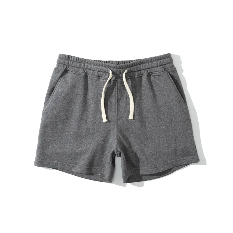 Comfortable Cotton Shorts Men's Casual Micro-elastic Elastic Belt Drawstring Shorts Fitness Training Comfortable And Fashionable