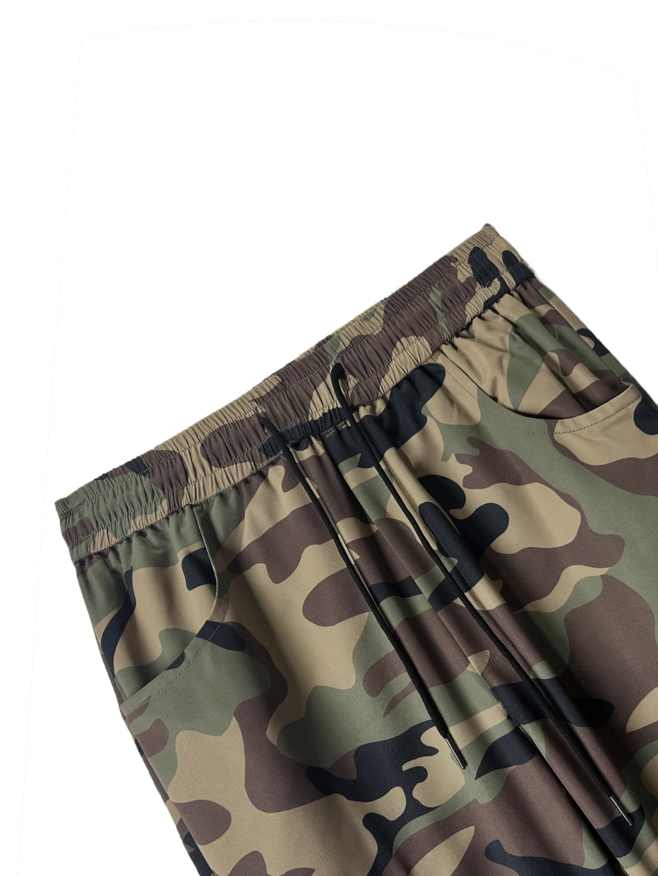 Men's Simple Camo Casual Pants, Long Straight Leg Outdoors Hiking Pants, Fashion Slim Fit Bell Bottoms, Spring & Fall Wear