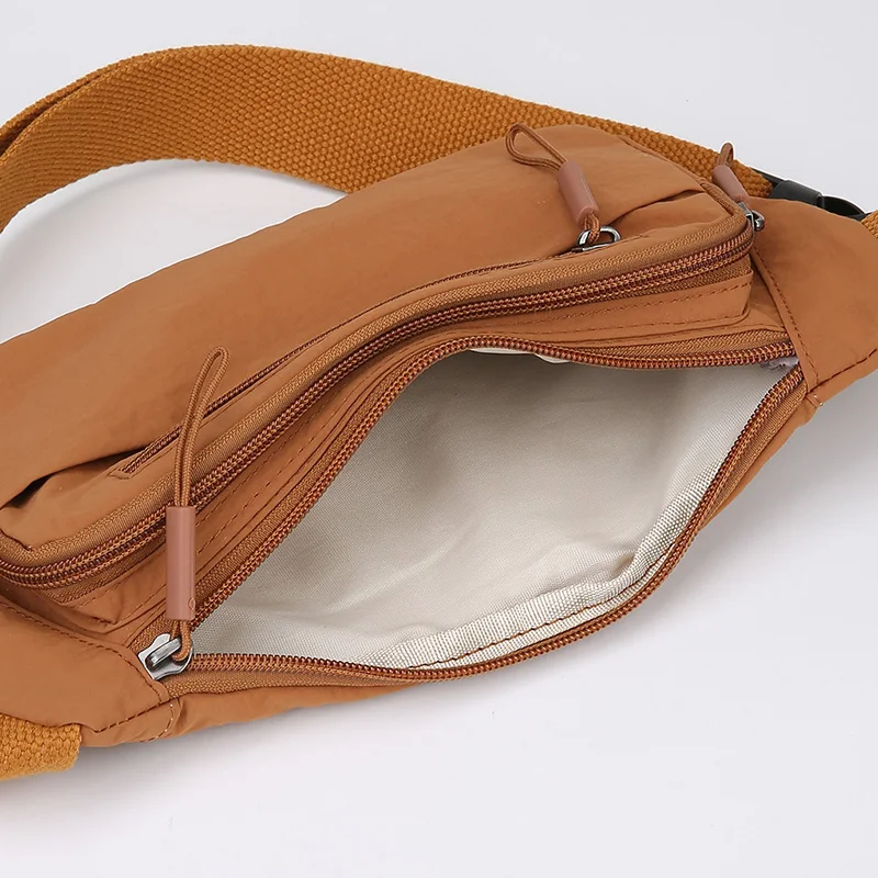 Women's Waterproof Nylon Convertible Waist Pack with Adjustable Strap Large Capacity Crossbody Chest Bag for Outdoor Activities