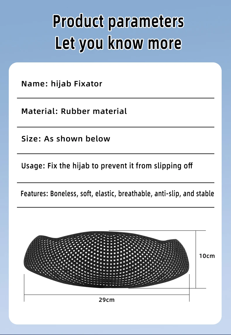 New and Popular Anti-Slip Muslim Head Covering to Prevent Headscarf from Slipping Off