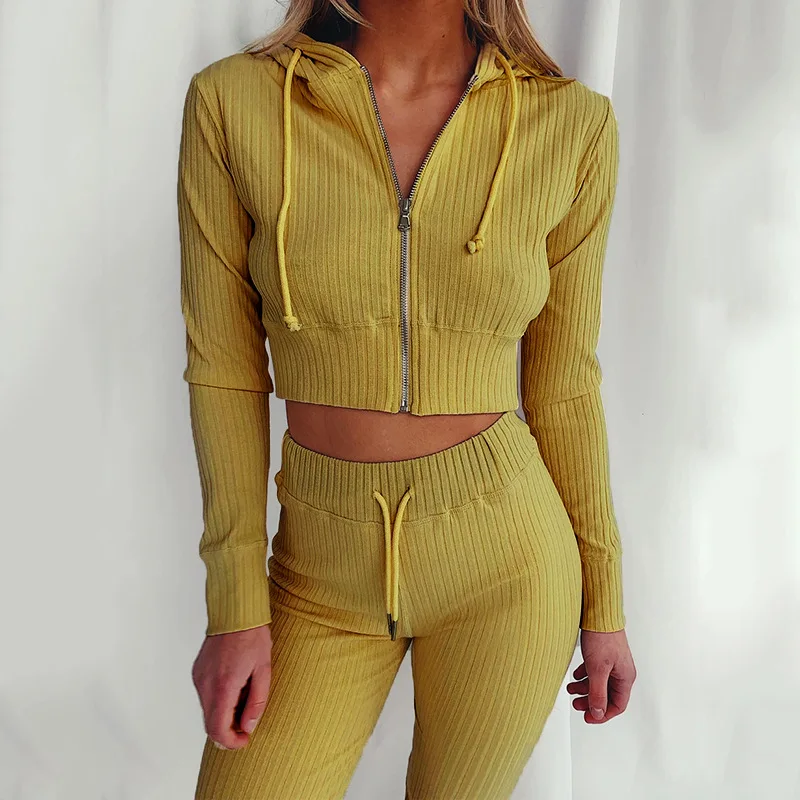 Women's Slim Fit Hooded Long Sleeve Waist Suit Casual Sports Zipper Trendy Fashion 2026