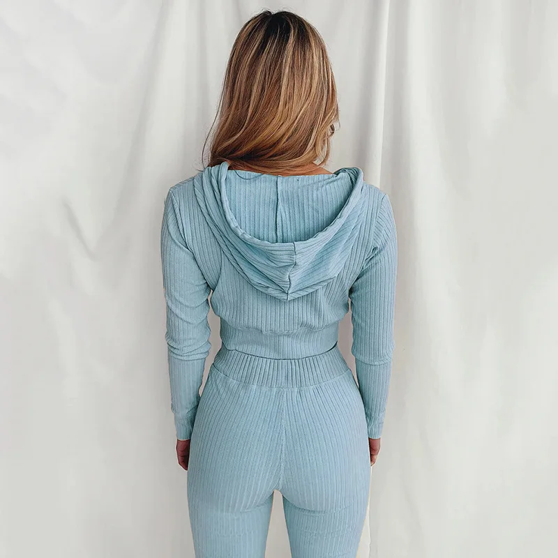 Women's Slim Fit Hooded Long Sleeve Waist Suit Casual Sports Zipper Trendy Fashion 2026