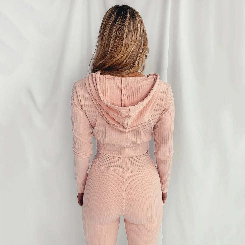 Women's Slim Fit Hooded Long Sleeve Waist Suit Casual Sports Zipper Trendy Fashion 2026