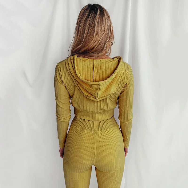 Women's Slim Fit Hooded Long Sleeve Waist Suit Casual Sports Zipper Trendy Fashion 2026
