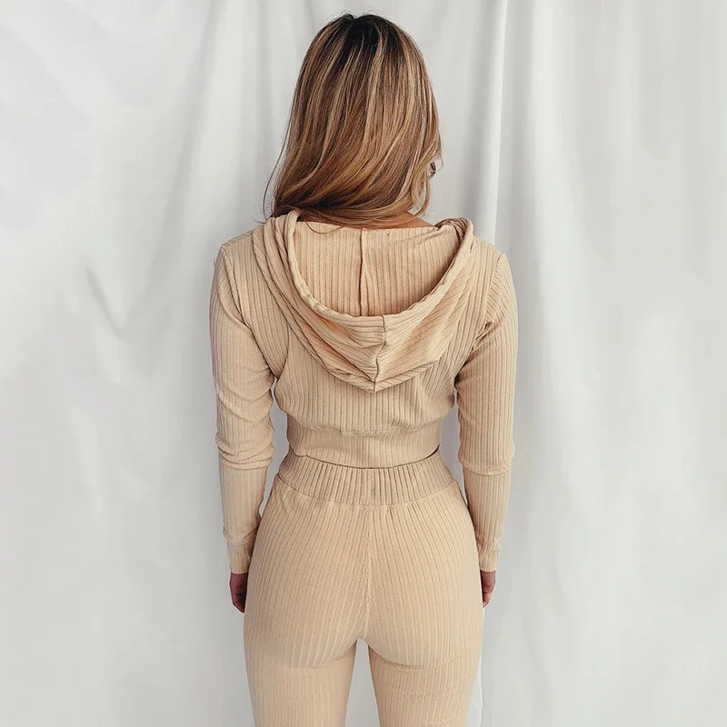 Women's Slim Fit Hooded Long Sleeve Waist Suit Casual Sports Zipper Trendy Fashion 2026