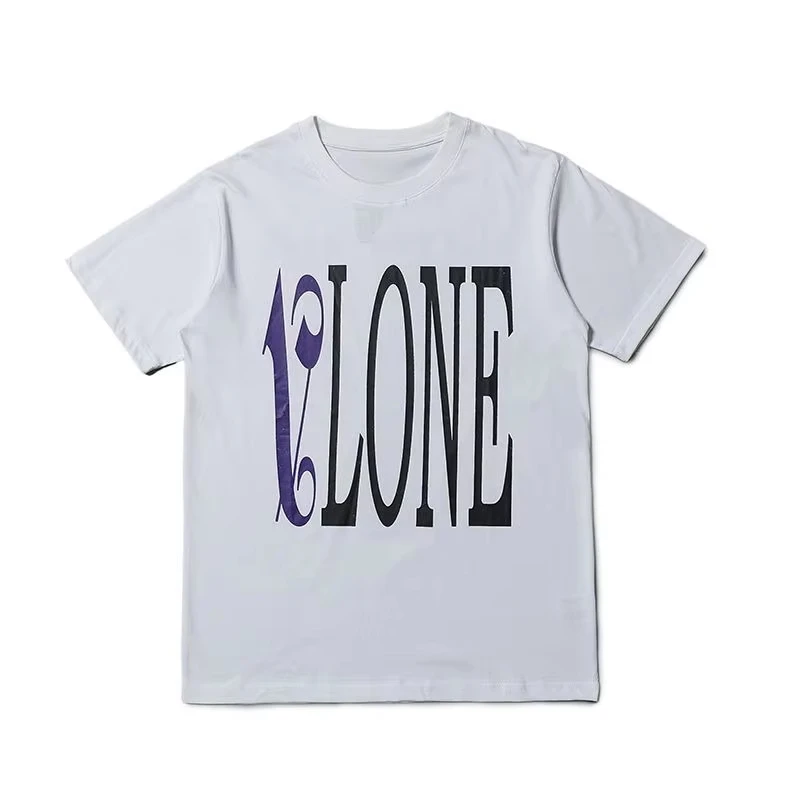 2026 Cotton New Fashion Couple Short Sleeved Summer Casual Letter T-shirt Printed Loose Round Neck Top for Men and Women