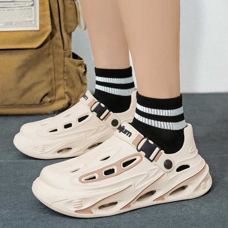 Summer New Men's Outdoor Clogs Beach Sandals Sport Breathable Slippers Slides Men Casual Garden Shoes Hiking Men Outdoor Sandals