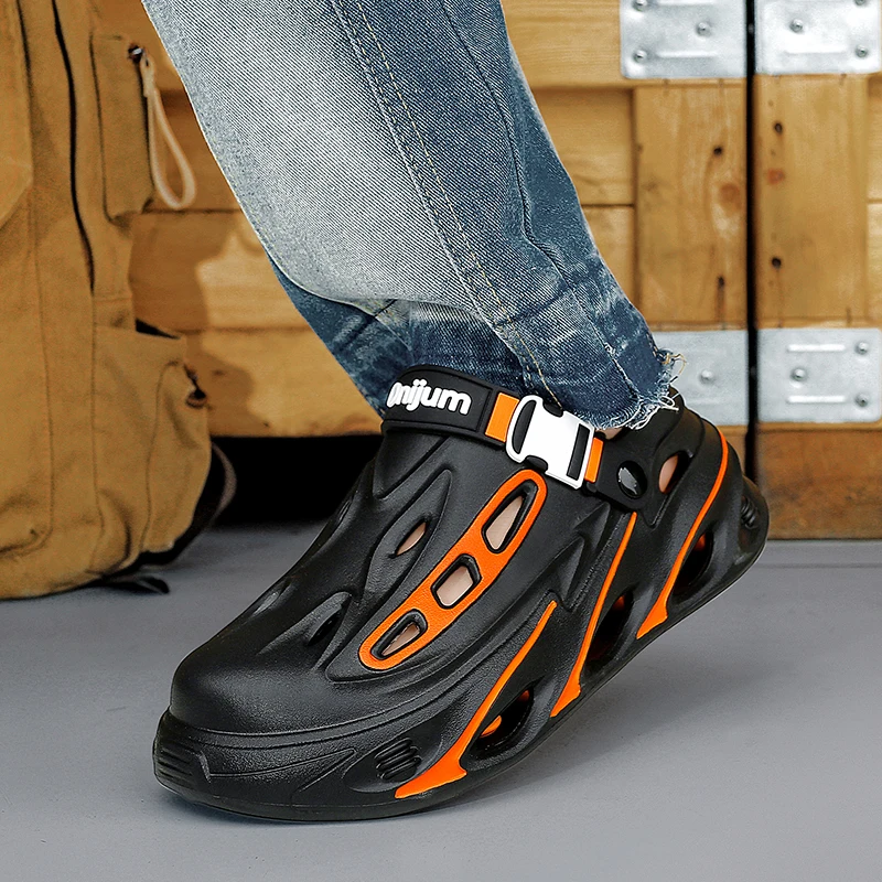Summer New Men's Outdoor Clogs Beach Sandals Sport Breathable Slippers Slides Men Casual Garden Shoes Hiking Men Outdoor Sandals