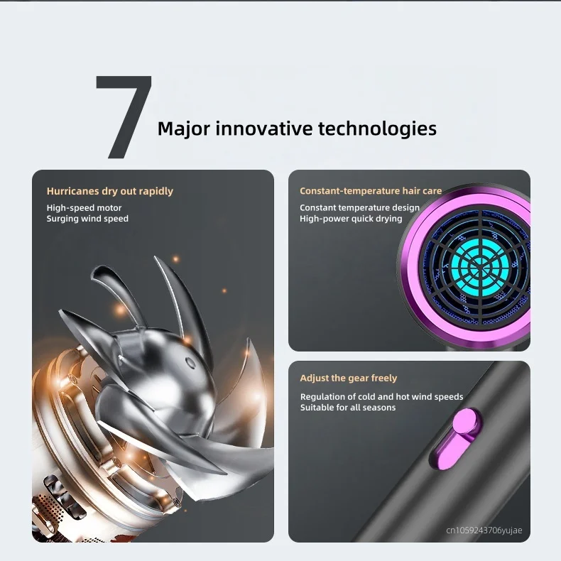 2026 High-Speed Hair Dryer 1600W, Hotel, Non Perforated Wall Mounted High-Power Non Perforated Bathroom, Bathroom, 220v