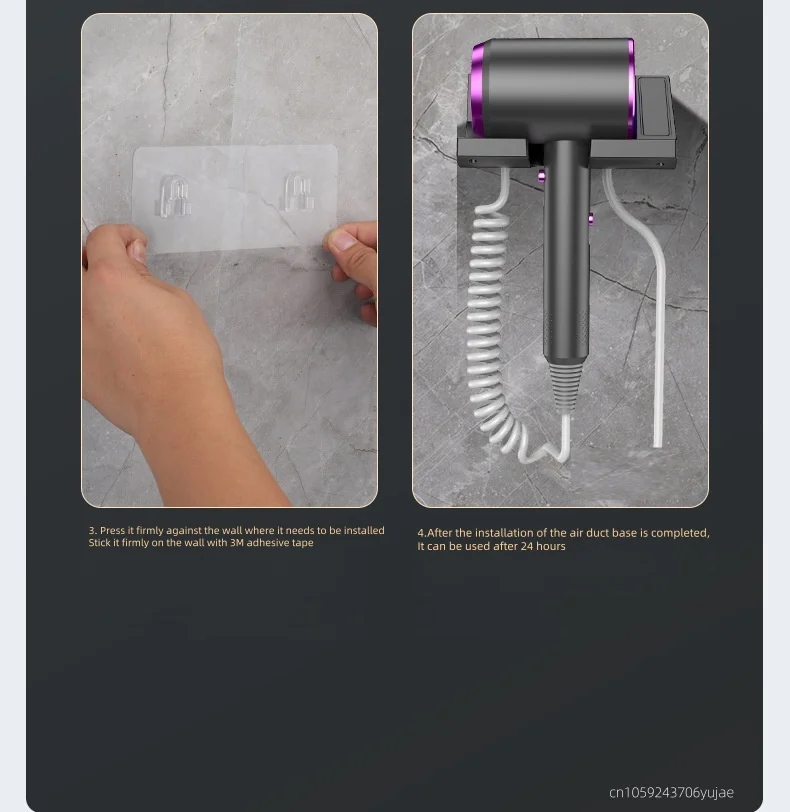 2026 High-Speed Hair Dryer 1600W, Hotel, Non Perforated Wall Mounted High-Power Non Perforated Bathroom, Bathroom, 220v