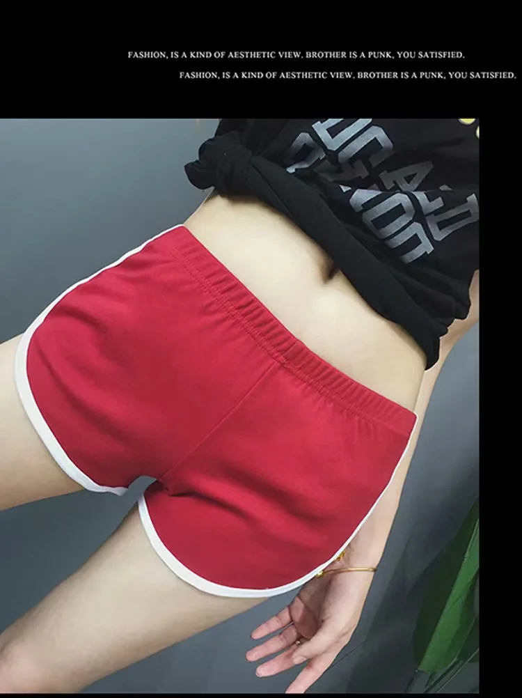 2026 Women's Summer Yoga Beach Shorts Sports Shorts Women's Home Casual Shorts Solid Color Fashion Candy Color Hot Pants Shorts