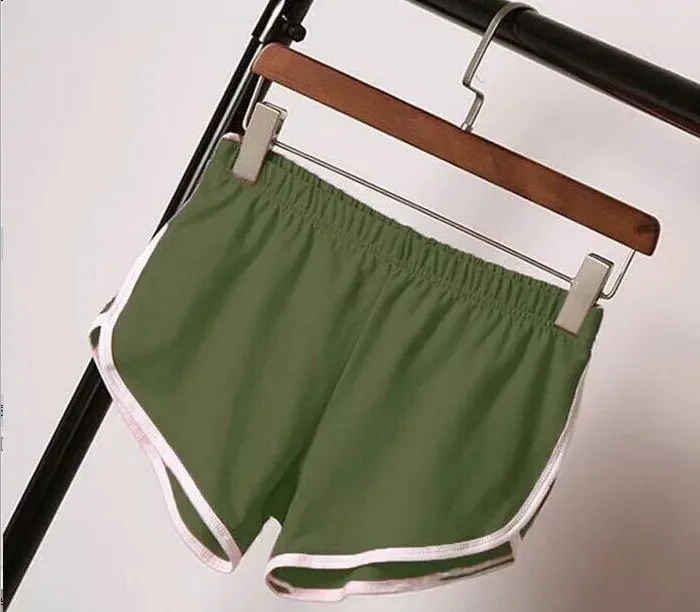 2026 Women's Summer Yoga Beach Shorts Sports Shorts Women's Home Casual Shorts Solid Color Fashion Candy Color Hot Pants Shorts
