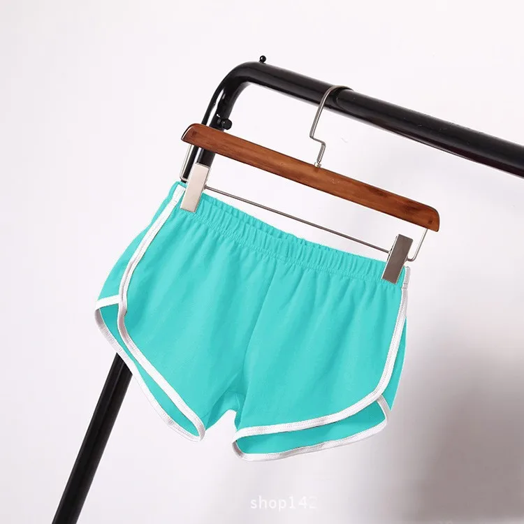2026 Women's Summer Yoga Beach Shorts Sports Shorts Women's Home Casual Shorts Solid Color Fashion Candy Color Hot Pants Shorts