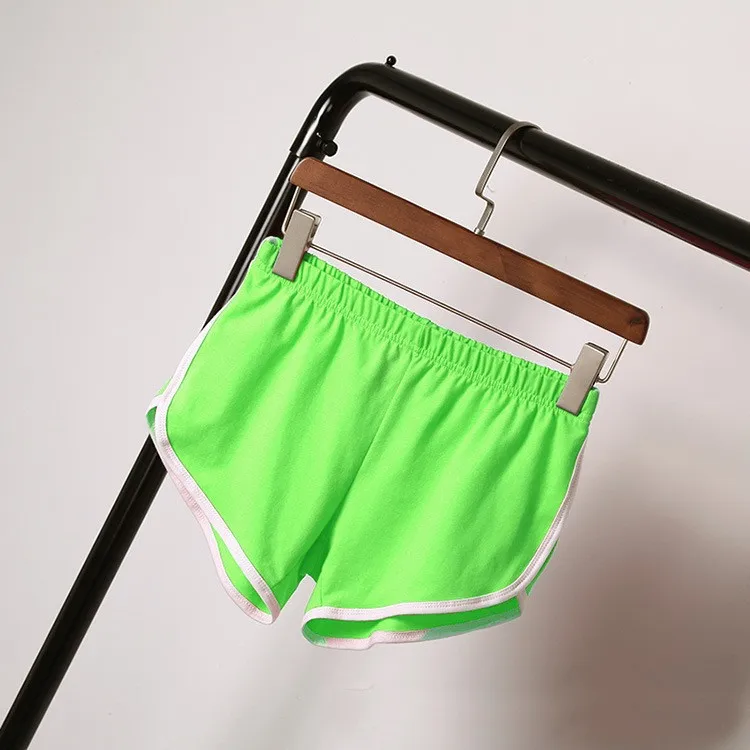 2026 Women's Summer Yoga Beach Shorts Sports Shorts Women's Home Casual Shorts Solid Color Fashion Candy Color Hot Pants Shorts