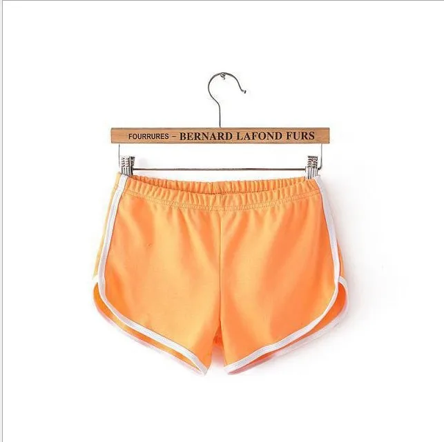 2026 Women's Summer Yoga Beach Shorts Sports Shorts Women's Home Casual Shorts Solid Color Fashion Candy Color Hot Pants Shorts