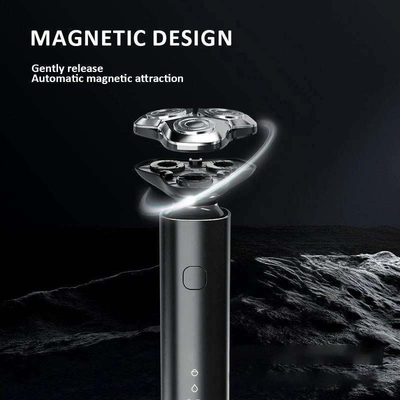 2026 Electric Shaver Clipper Triple Blade Trimmer For Men Dry Wet Shaving Washable Beard Hair Cutting Machine Razor