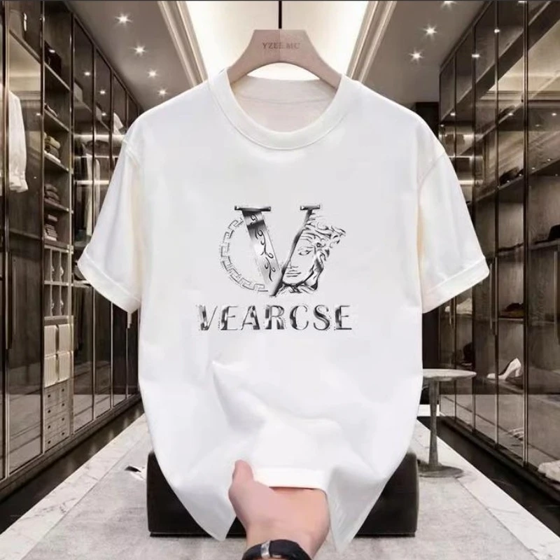 2026 New Men's 100_cotton Oversized Luxury Graphics Fashionable Brand Shirt Summer Women's Hot Sale O-neck Short Sleeve Tshirt
