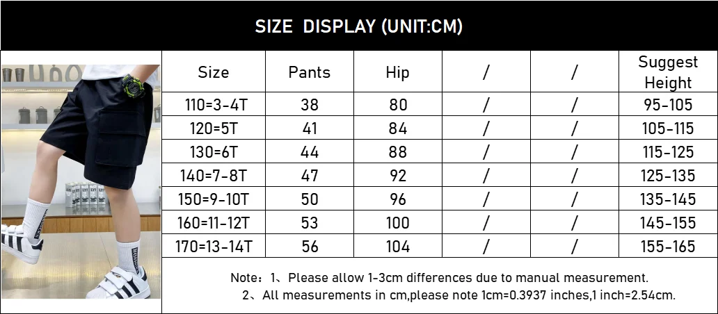 New Summer Teenage Boys Shorts Pants Casual Solid Color Loose Knee-Length Cargo Pants For Kids 3-14 Years Children Trousers