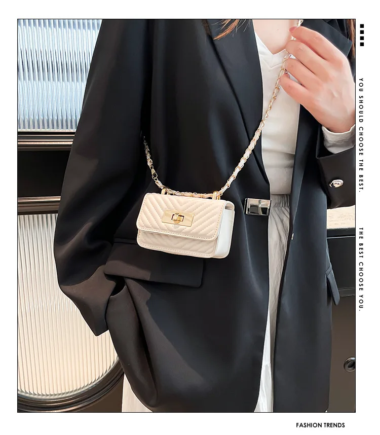 2026 5 Color NEW Design Bags for Women, Trendy New Western-style Chain Mini Crossbody Bags, Fashionable Temperament Bags